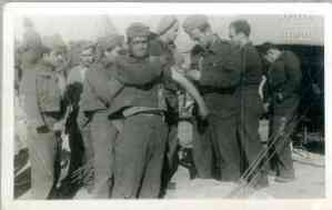 Soldiers are vaccinated against cholera